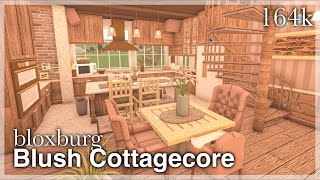 Bloxburg  Cottage Mountain House Speedbuild interior  full tour [upl. by Ruzich]