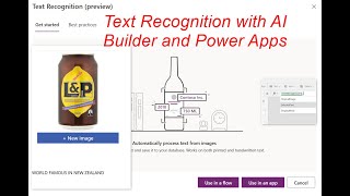 Text Recognition with AI Builder and Power Apps [upl. by Leighland]