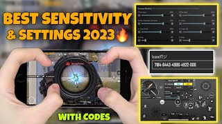 NEW😱BEST SENSITIVITY amp SETTINGS 2023🔥 4 Finger Claw Gyroscope  PUBG MOBILE [upl. by Rehpotsirahc]