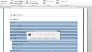 How to Edit a Table of Contents  Microsoft Word Doc Tips [upl. by Nylynnej]