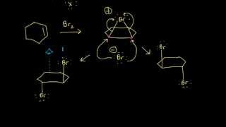 Halogenation  Alkenes and Alkynes  Organic chemistry  Khan Academy [upl. by Yenhpad]