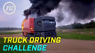 Truck Driving Challenge Part 1 Rig Stig amp Power Slide  Top Gear  BBC [upl. by Annid]