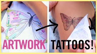 TURN KIDS ARTWORK into TEMPORARY TATTOOS [upl. by Amabel]