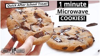 1 Minute Microwave CHOCOLATE CHIP COOKIE  The EASIEST Chocolate Chip Cookies Recipe [upl. by Anailil998]