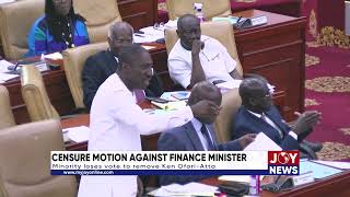 Censure Motion against Finance Minister Minority loses vote to remove Ken OforiAtta [upl. by Isoj]