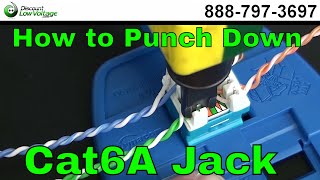 How to Punch Down a RJ45 Cat6A Keystone Jack [upl. by Niwde]