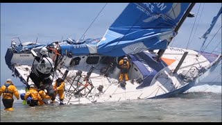 Dramatic footage of Team Vestas Winds crash [upl. by Acinyt]