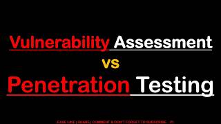 Vulnerability Assessment vs Penetration Testing  All detail in Hindi [upl. by Wadesworth690]