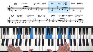 quotThe Christmas Songquot Jazz Piano Tutorial  Chestnuts Roasting On An Open Fire [upl. by Michella]