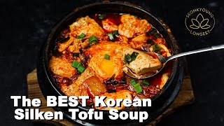 The BEST Korean Silken Tofu Soup  Authentic Korean Tofu Soup Recipe [upl. by Airoled]