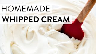 Homemade Whipped Cream  Sallys Baking Recipes [upl. by Adirf988]