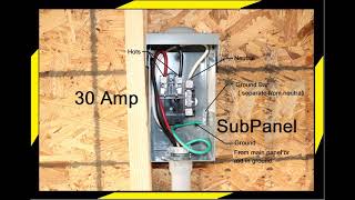 How to wire and properly ground a 30 Amp subpanel [upl. by Amerigo712]