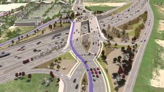 Diverging Diamond Interchange Animation [upl. by Macguiness]