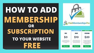 How To Add Subscription Or Membership Plan to Your WordPress Website in 2021  Paid Membership Pro [upl. by Ilamad]