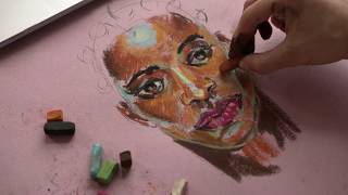 Chalk pastel tutorial Portrait [upl. by Banyaz]