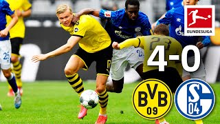 Borussia Dortmund vs FC Schalke 04 I 40 I Haaland Guerreiro amp Hazard Goals in Revierderby Win [upl. by Marlo]