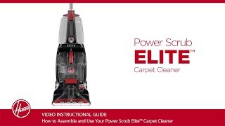 Hoover® Power Scrub Elite Carpet Cleaner  Assembly and Use [upl. by Brass151]