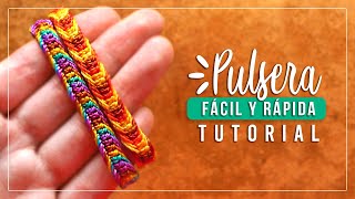 Cómo hacer pulsera de hilo fácil y rápida 5✨ Paso a Paso  DIY Macrame Friendship Bracelet [upl. by Asilrac325]