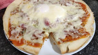 Pizza en sartén sin horno 🌸 Receta rápida económica y deliciosa [upl. by Ytsenoh]