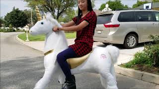 Medallion Ride On Horse in LARGE SIZE UNICORN for Adults [upl. by Aleinad30]