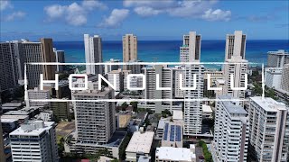 Honolulu Hawaii  4K Drone Footage [upl. by Yerbua]