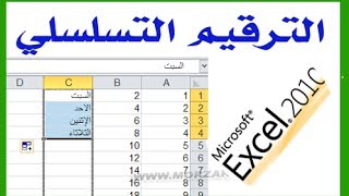 شرح الترقيم التسلسلي في إكسل 2010 وكتابة ايام الاسبوع بشكل تلقائي [upl. by Shuping80]