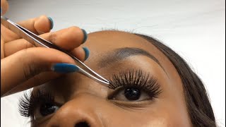 HOW TO Apply False Eyelashes for Beginners [upl. by Stanly]