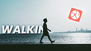 Reveal TEXT as you WALK  Masking  Kinemaster Tutorial [upl. by Gilletta]