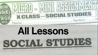 10th Class Most IMPORTANT  Mini Assignment For Board Exams 2024 SOCIAL STUDIES [upl. by Nonnah]