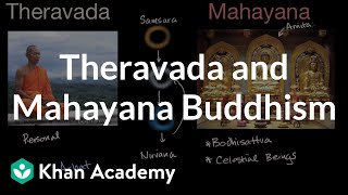 Theravada and Mahayana Buddhism  World History  Khan Academy [upl. by Sseb]