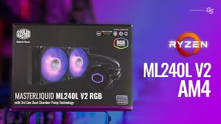 HOW TO Cooler Master ML240L V2 RGB AM4 amp AM5 Install Guide [upl. by Royden341]