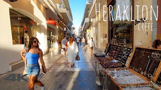 Heraklion Greece 4KUHD Walking Tour  2021  Tourister Tours [upl. by Edgell]