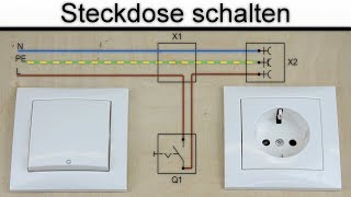 Steckdose schalten  Steckdose an Schalter anschließen  ohne Steckdosenleiste  Mehrfachsteckdose [upl. by Thaine]