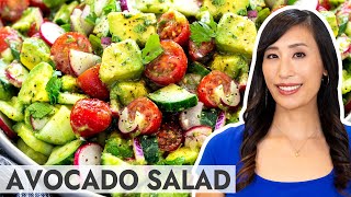 Tomato Avocado Salad with Cilantro Lime Dressing [upl. by Llamaj]