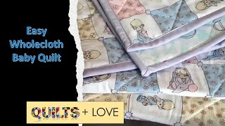 Easy Wholecloth Baby Quilt for Beginners [upl. by Llenral]