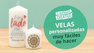 Cómo personalizar velas MUY FÁCIL  How to customize candles [upl. by Haronid]