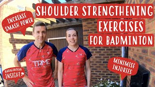 SHOULDER STRENGTHENING EXERCISES FOR BADMINTON  At Home Badminton Training [upl. by Uwton]