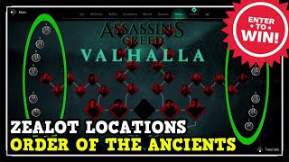 Assassins Creed Valhalla All Zealot Locations Order of the Ancient Locations [upl. by Hal507]