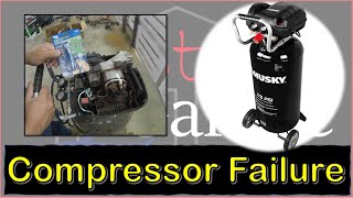 Husky 20 Gallon Air Compressor Failure Solved [upl. by Ltihcox573]