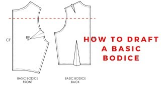 DETAILED HOW TO DRAFT A BASIC BODICE  BEGINNER SEWING [upl. by Pace559]