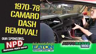 Camaro Dash Removal 1970 Episode 348 Autorestomod [upl. by Ahsoyek457]