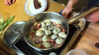 Paul Kahans Pork Belly Clams amp Chorizo Entree [upl. by Eedissac155]