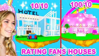 RATING My FANS FLOATING MANSIONS In Adopt Me Roblox [upl. by Euphemiah]