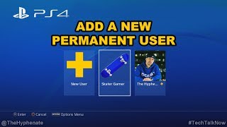 How To Add New PSN User Accounts on PS4  Playstation Tutorial for Additional Master Profile [upl. by Elberta]