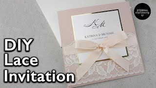 Elegant Lace Invitation  DIY Wedding Invitations  Eternal Stationery [upl. by Larry]