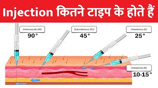 Types of injection I Injection कैसे लगाते हैं I Injection लगाने का तरीका I Injection type in hindi [upl. by Gayner]