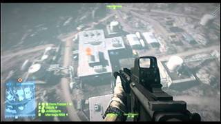 Battlefield 3  Parachute Dive SQRUDamavand PeakPS3 [upl. by Einnal]