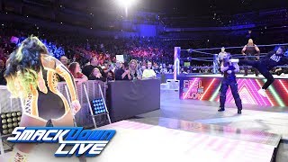 Naomi helps Jimmy Uso defeat Rowan SmackDown LIVE April 24 2018 [upl. by Ancalin313]