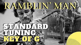 Ramblin Man in Standard Tuning Key of G [upl. by Allenaj]