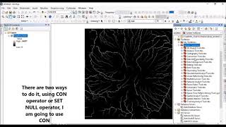 stream  river extraction from DEM using ArcGIS [upl. by Nohtan]